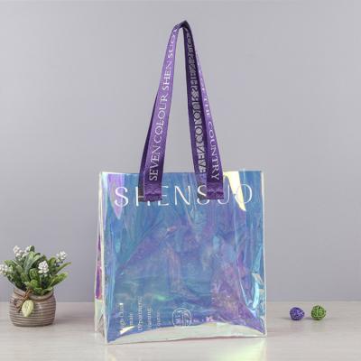 China Fashion Logo Friendly Hologram Eco Reusable Good Quality Custom Grocery Bag for sale