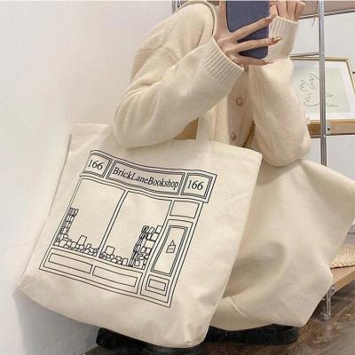 China Hot Sale Eco-Friendly Eco-Friendly Promotional Extra Large Cotton Book Thick Canvas Tote Bag for sale