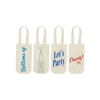 China Promotional Eco-friendly Custom Cotton Tote Canvas Wine Bag Wholesale Price Logo Bags 6 Bottle 4 Bottles for sale