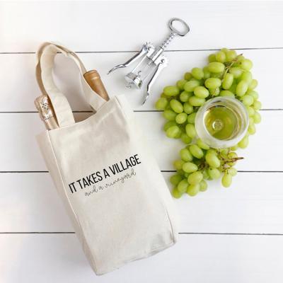 China Wholesale Price Eco-Friendly Promotional Custom Logo Single Canvas Tote Wine Bag 6 Bottle Cotton for sale