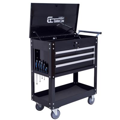 China Tool Storage 4 Drawer Black Tool Car For Garage Tool Storage for sale