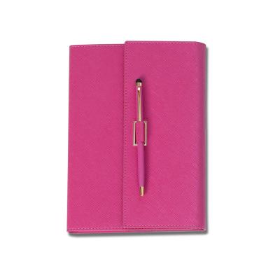 China High Quality Hardcover Journal A5 Diary PU Leather Notebook with Pen for sale