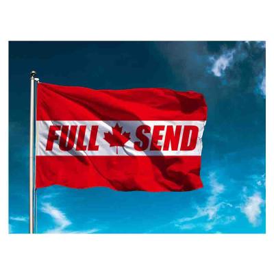 China FLY Full Send Banner Flag 3x5 Feet Nelk Boys US Flag Banner With Canada Maple Tree for sale