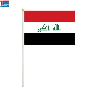 China Hanging Custom Printed Handheld Flag Of Iraq For Soccer Party for sale