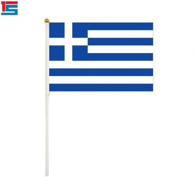 China 2019 FLYING Game Newcomer GREECE Logo Hand Flag for sale