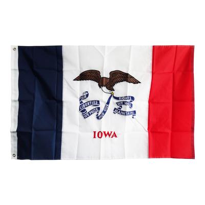 China FLYING Chinese Remote Customized 110gsm Digital Printing Polyester Iowa Flag for sale