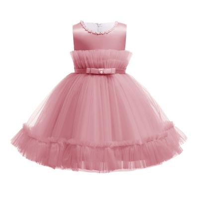 China Anti-Static White Newborn Babies Princess Puffy Dress Christmas Children Dress 2 Years Old Wear AX001 for sale