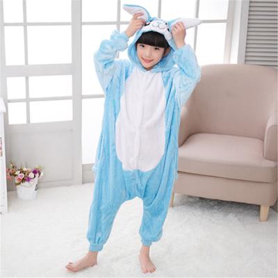 China Breathable Kids Rabbit Onesie Costume For Halloween Boys Girls Cosplay Fleece One Piece Pajamas MZA008 for sale