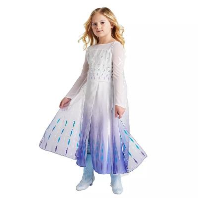 China Frozen Anti-wrinkle 2 Elsa Cosplay Dress Princess Elsa costume white dress singing costume RZ118181 for sale