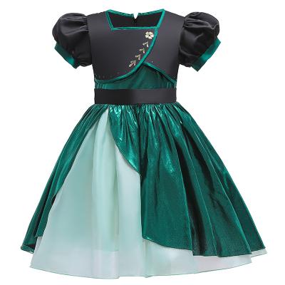 China 2020 New Anna Short Sleeve Bandage Shawl Frozen Baby Princess Dress Child Skirt D0660 Anti-Static for sale