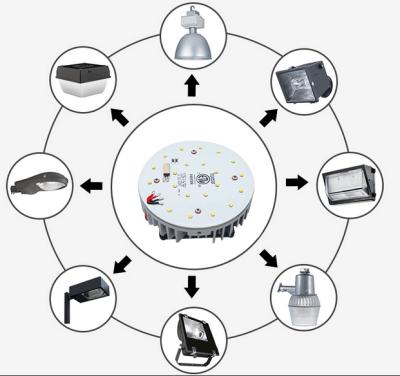 China Warehouse 100-277V 347V 480V DLC CUL 150w UL LED Retrofit Kit to Replace 450-700w Metal Halide for sale