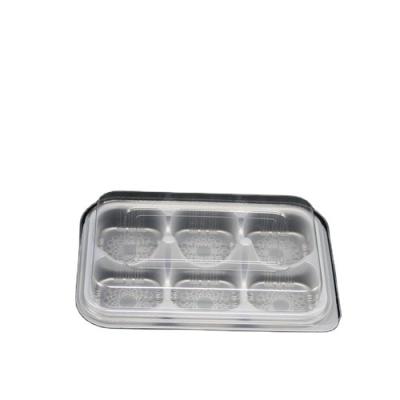 China Clear Plastic Disposable Cake Eggs Container Clamshell Blister Packing Recyclable Baking Tart Box for sale