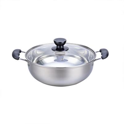 China Sustainable high quality stainless steel cooking pot 3004t insulated casseroles hotpot pot for sale