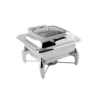 China Eco-friendly Restaurants Stainless Steel Electric Scarab Chafing Dish Square Heater Eco-friendly For Buffet for sale