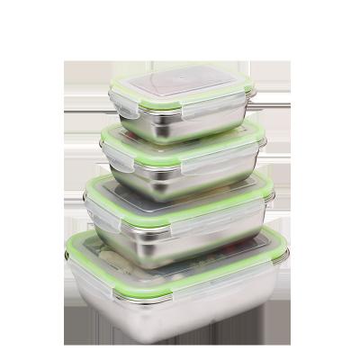 China Freshness Preservation Korea High Quality Stainless Steel Leakproof Lunch Box Sets With Airtight Lids Meal Prep en venta