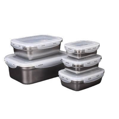 Κίνα Safe Reusable Freshness Keeping Goods Stainless Steel Lunch Box Sandwich Lunch Box For Kitchen Food Airtight Storage Containers προς πώληση