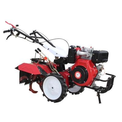 China Hotels 195 Four Wheel Drive Diesel Air Cooled Tiller Cultivating Machineries Used Ridge Machine Power Harrow for sale