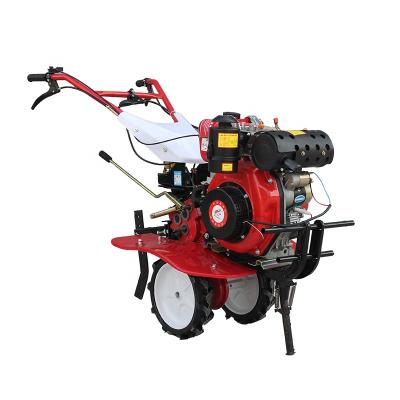 China Farms 180 Two Wheel Rotavator Hoe Diesel Air Cooled Double Wheel Tillage Machine Agriculture Cultivator for sale