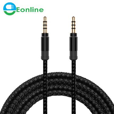 China AUX cable. 1.5M 3M Headphone Nylon Braid 3.5mm Car Audio Cable Eonline Jack 3.5mm Adapter Extension For Phone MP3 Car Headset Speaker for sale