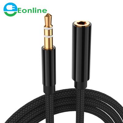 China AUX audio extension cable. Eonline 1m Audio Cable 3.5mm Adapter Jack Male To Female Earphone Cable For Car Earphone Speaker Extension Cable for sale