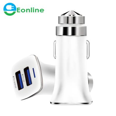 China Mobile Phone USB Car Charger Dual USB Fast Car Charger For Samsung Xiaomi Tablet Charger 6*3*3cm for sale