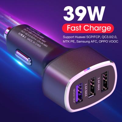 China For Huawei P9 P10 Plus Pro Dual USB P20 Charger Car Cigarette Auto Super Fast Charger For Huawei P9 P10 Plus P20 Pro QC3.0 Supercharge Car Cigar Charger for sale