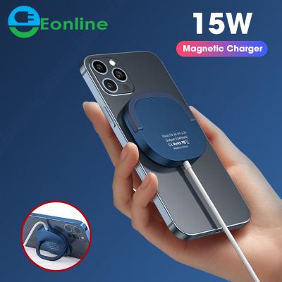 China Adjustable Magnetic 15W Wireless Charger For iPhone 12 Pro Max Mini QI Fast Charging For Original Samsung USB C Palladium Adapter Magnet Charger for sale