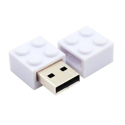 China Real USB Drive 128GB 64GB Capacity USB Pendrive 2.0 Stick USB Drive 100% Promotional Custom Flash Bricks 32GB 16GB 8GB Pen Drive Flash Toy for sale