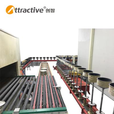 China Sandblasting room system powder coating production line to make outdoor cookware according to customer needs for sale