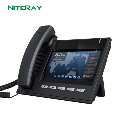 China Communication Call ID Telephone Black ABS Material Office Building Communication Attached Telephones for sale