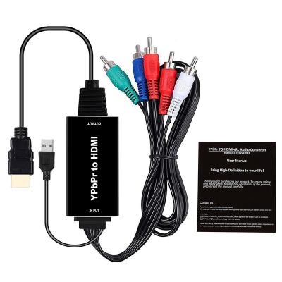 China Aluminum Alloy 2m RCA RGB YPbPr to Component HDMI Converter Adapter Cable Supports 1080P 60Hz Video-Audio for Xbox One PS4 Laptop HDTV for sale