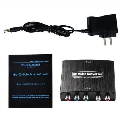 China Aluminum Alloy 4K HDMI to Component Adapter HDMI to YPbPr HDMI Converter to RGB R/L 5RCA Converter Video-Audio Adapter for sale