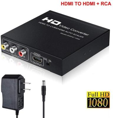 China Iron 4K HDMI to HDMI and AV Converter HDMI to CVBS RCA 3.5mm Composite Video Adapter Coaxial Audio for sale