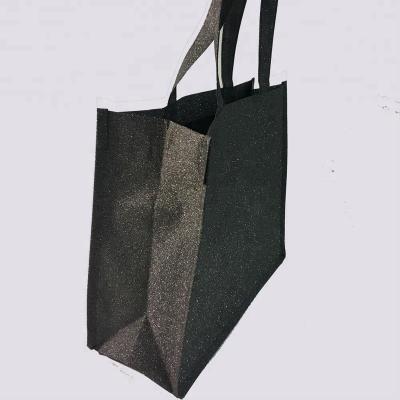 China OEM Eco-friendly/Folding Nonwoven Promotional Fashion OEM Custom Promotion With Glitter Tote Bag Women Dress Shopping Handbag for sale