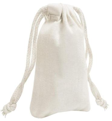 China Eco - Friendly / Jewelry Gift Folding Drawstring Bags Wedding Cotton Muslin Mini Drawstring With Little Pocket for sale