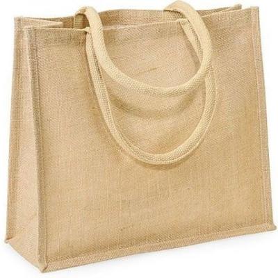 China Customized Wholesale Shopping Handled Logo Printing Jute Sack Manufacturers Tote Bags for sale