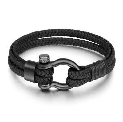 China 2021 Wholesale D-shacker Jewelry Rope Leather Custom D-shacker Bracelet For Men for sale