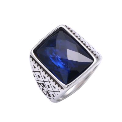 China Fashion Nordic Custom Made Man Vintage Styles Jewelry Cubic Zirconia Stone Stainless Steel Rings Punk Men for sale