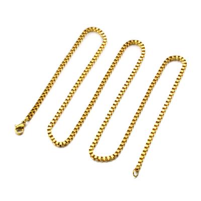 China Weat Braided Shape Chain BESHINE Jewelry Wholesale Top Selling 2.5mm Gold Box Handmade Chain For Jewelry Necklace for sale