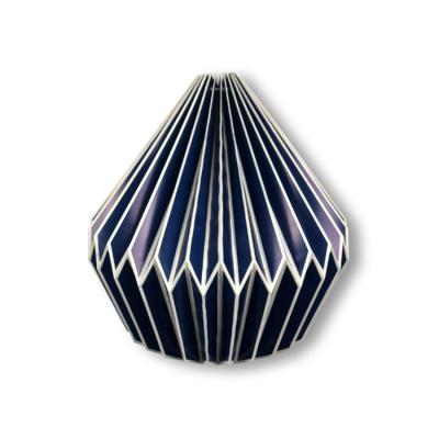 China Europe Orgami Nordic Lantern Blue Diamond Shade Lampion Printing Folded Lanterns For Home Decoration for sale