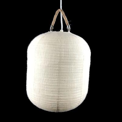 China Fabric Canvas Materials Pendant Lamp Shades Bend Antern Hemp Rope Wrapping Hanging for sale