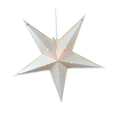 China Beautiful Europe Christmas decoration hole dress decoration 18 points star paper lantern for sale