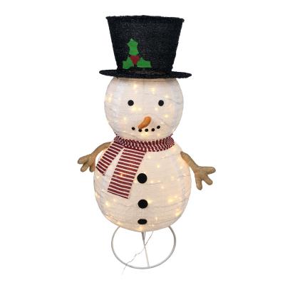 China High Quality Durable Outdoor PVC Snowman Christmas Snowman Indoor/Outdoor Led Light Decoration for sale