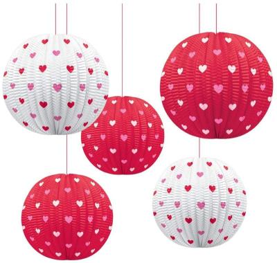 China Europe DIY Assemble Printed Accordion Watermelon Paper Lanterns for sale