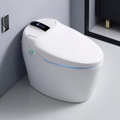 China Automatic Operation Sanitary Ware Floor Drain Jet Smart Bidet Adjustable Temp Heated Seat Hot Air Dryer Toilet for sale