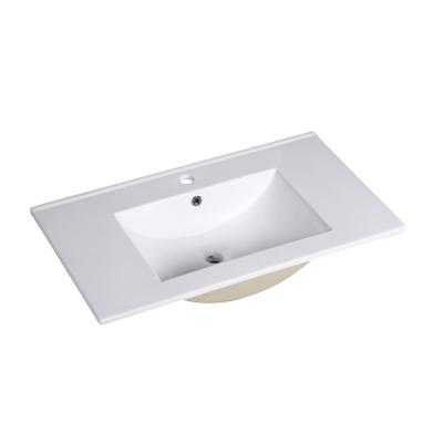 China Easy Clean Wash Basin Sanitary Ware Edge Bathroom Basin Hand Wash Sink Cabinet Slim Basin for sale