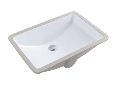 China Easy Clean Sink 0424B Rectangular Under Counter Mounted Ceramic Hand Wash Basin With CUPC Certificate for sale