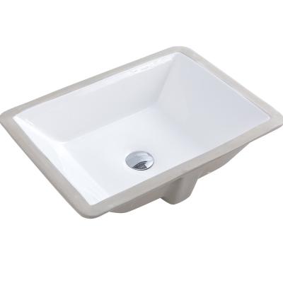 China Chao Zhou Rectangular Easy Clean Sink Under Counter Mounted Ceramic Basin for sale