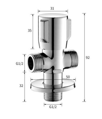 China The Modern Sanitary Ware Accessories The Drain Valve Shut Off Valve Triangle Valve for sale