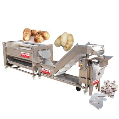 China Commercial Snack Plant Fruit Vegetable Processing Machine For Potato Cleaning Peeling Conveyor Belt for sale